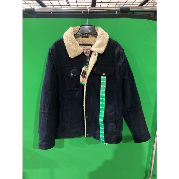 Levi’s Men’s Corduroy Sherpa Jacket XL Snap Up
