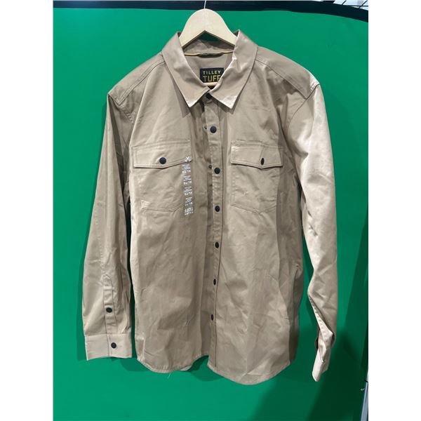 Tilley Tuff Men’s XL Long Sleeve Button up Shirt in Beige