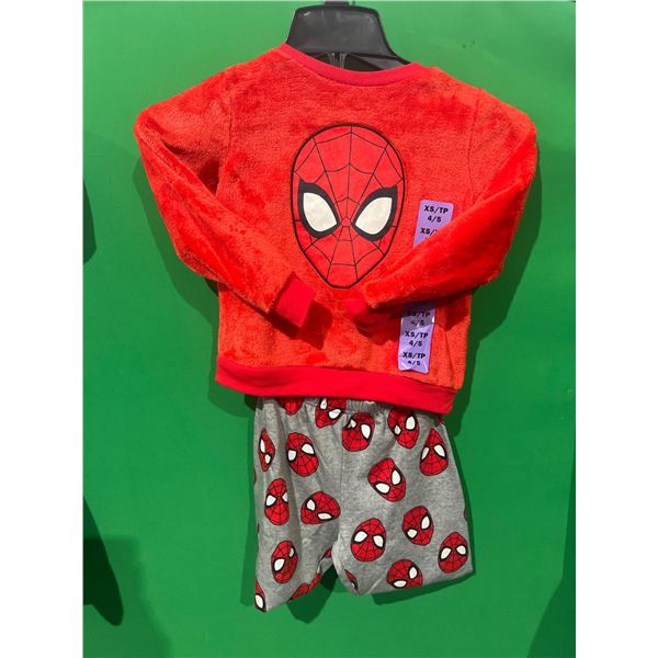 Spider-Man Themed Toddler Outfit for Ages 4-5, Including Top and Bottom