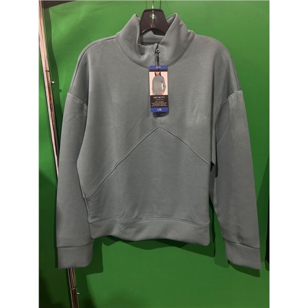 Infinity LinearFlex L/G Quarter-Zip Pullover Sweatshirt in Teal