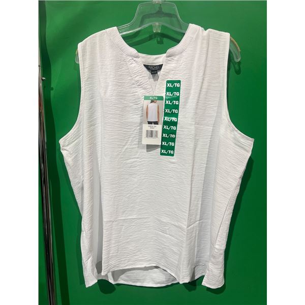 Rachel Roy White Sleeveless Blouse XL/TG