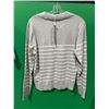 Image 2 : Loft Women’s Large Gray Striped Knit Pullover Sweater