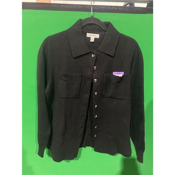 Como Vintage Women’s Black Long-Sleeve Knit Shirt, Size XS/TP