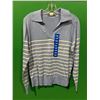 Image 1 : Loft L/G Blue Striped Pullover Sweater With Collar