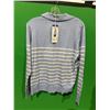 Image 2 : Loft L/G Blue Striped Pullover Sweater With Collar