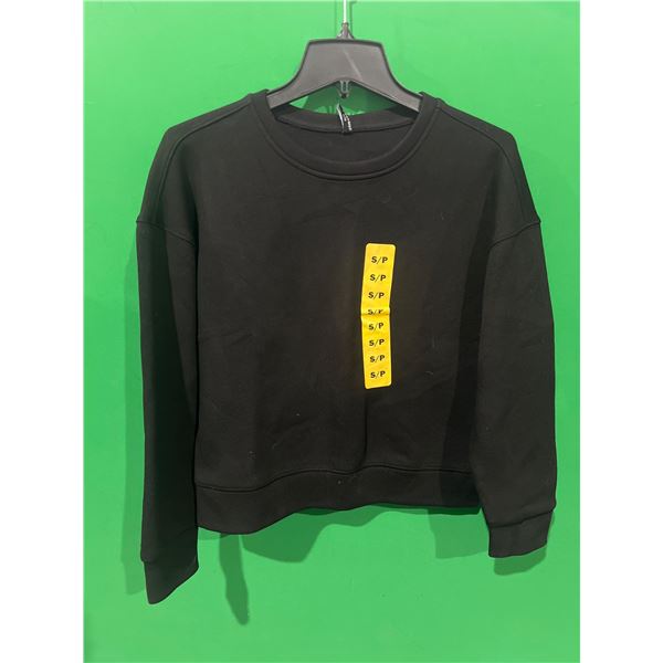 Lazypants S/P Black Crew Neck Long-Sleeve Top