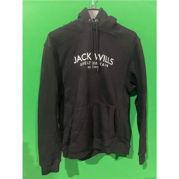 Jack Wills Black Pullover Hoodie with Kangaroo Pocket