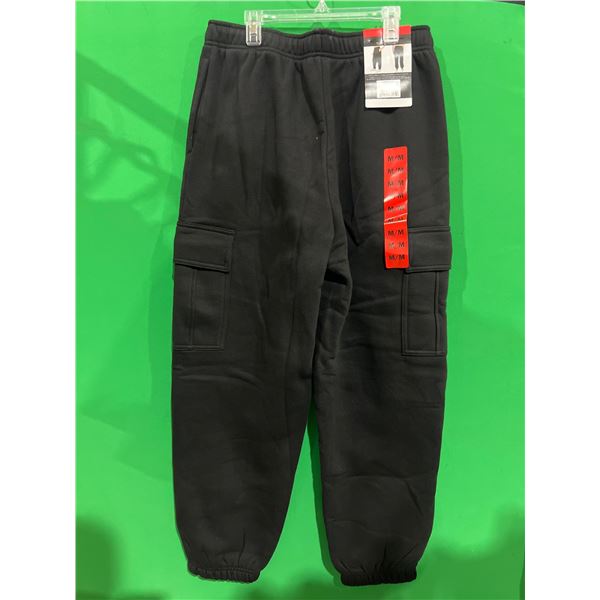 Tuff Athletics Black Cargo Sweatpants, M, Model 1930077