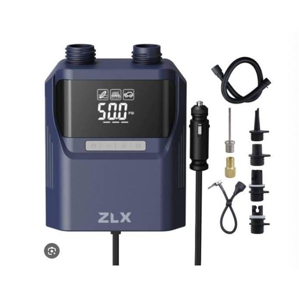 ZLX Electric Air Pump with 50PSI High Pressure and Dual-Stage Inflation