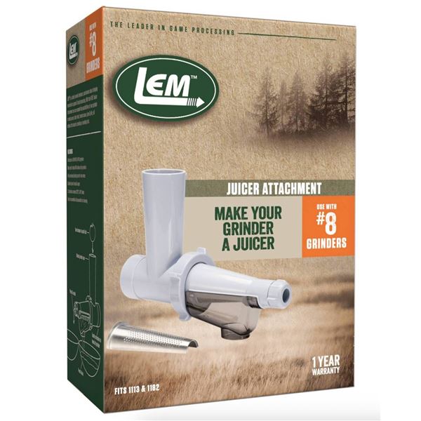 LEM Juicer Attachment Compatible with #8 Grinders for Food Processing