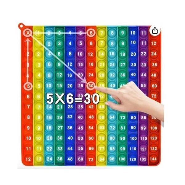 Multiplication Table Bubble Toys Relieve Stress and Anxiety Up To 12×12