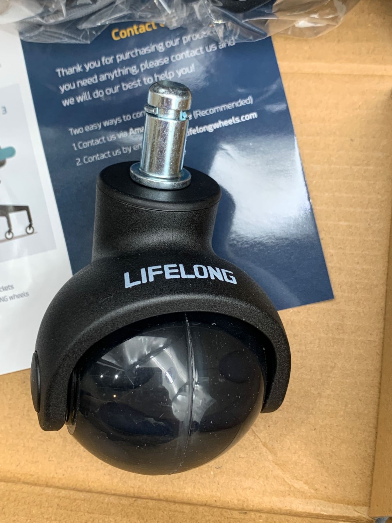 Lifelong Office Chair Wheels Rubber Replacement- 2 Inch Heavy Duty ...