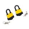 Image 1 : Shopmaster Weather Resistant Laminated Steel Padlocks 1.5 Inch 2-Pack