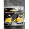 Image 2 : Shopmaster Weather Resistant Laminated Steel Padlocks 1.5 Inch 2-Pack