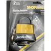 Image 4 : Shopmaster Weather Resistant Laminated Steel Padlocks 1.5 Inch 2-Pack