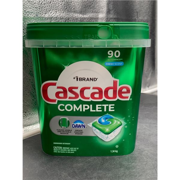 Cascade Complete Fresh Scent Dishwasher Detergent Pods, 90 Count