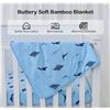 Image 1 : BubblePanda Rayon Bamboo Blanket 1.0 TOG With Shark Design