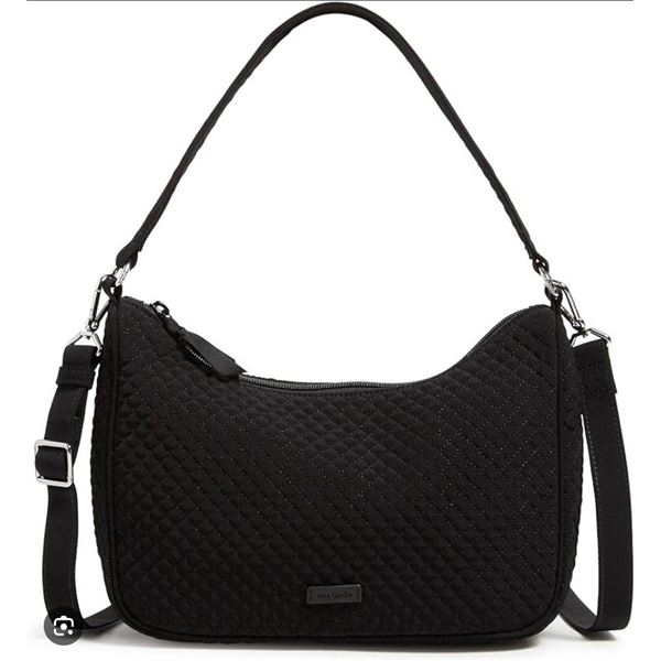 Vera Bradley Frannie Crescent Crossbody Bag, Model 37246-081, Classic Black