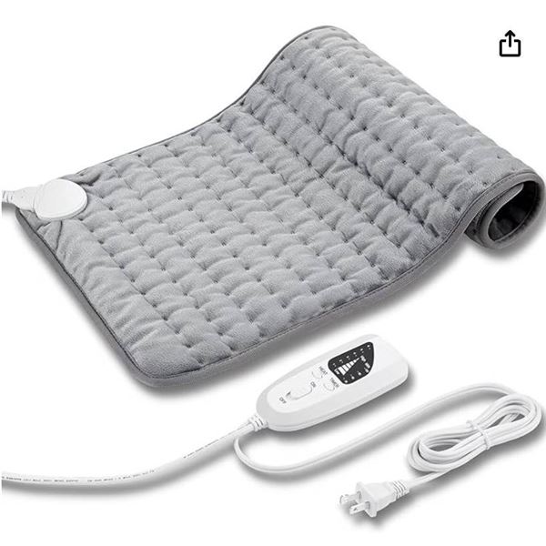 Heating Pad, Electric, 12×24 Inches, Light Gray