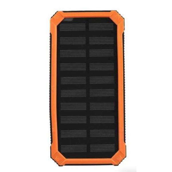 Solar Power Bank with 61200mAh Capacity Orange