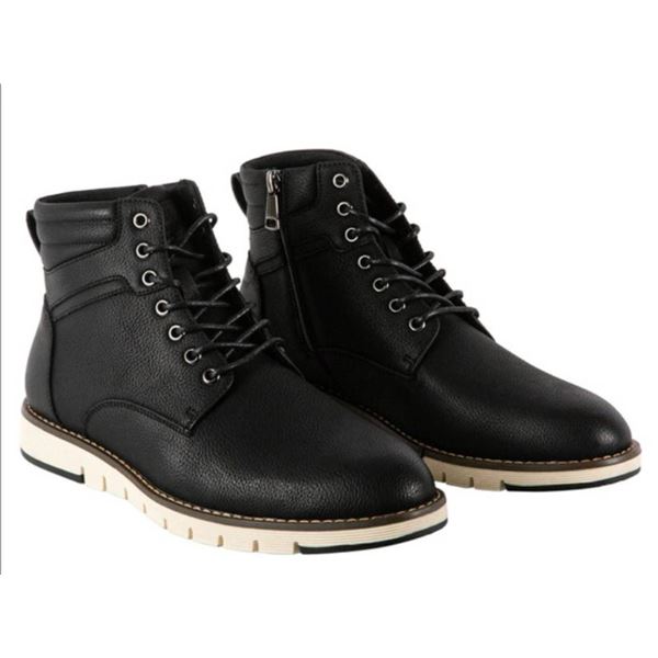 Steve Madden Men’s Black Lace-Up Boots Size 12