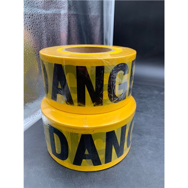 Lot of 2 – Pioneer V-9210360-O/S Danger Tape Rolls