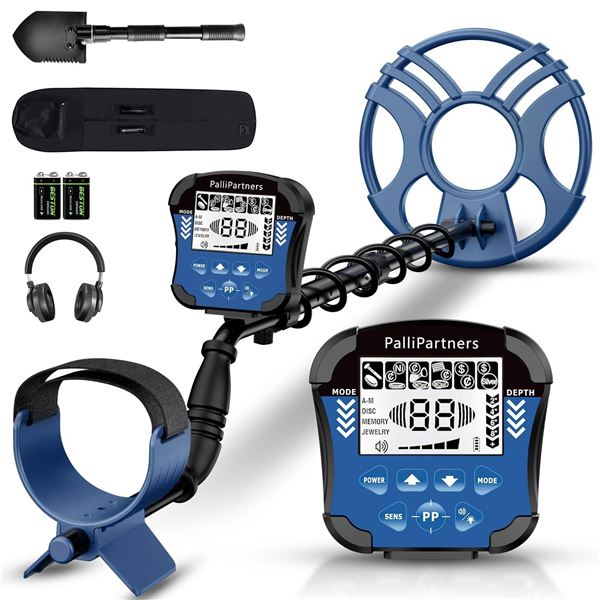 PalliPartners Metal Detector 970-Blue with 5 Modes and LCD Display