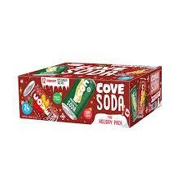 Cove Probiotic Soda Variety Pack Featuring Cranberry and Ginger Ale – 24 Cans