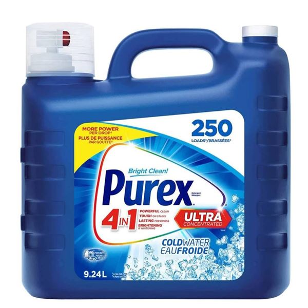 Purex Ultra 4 in 1 Coldwater Liquid Detergent 9.24L 250 Loads