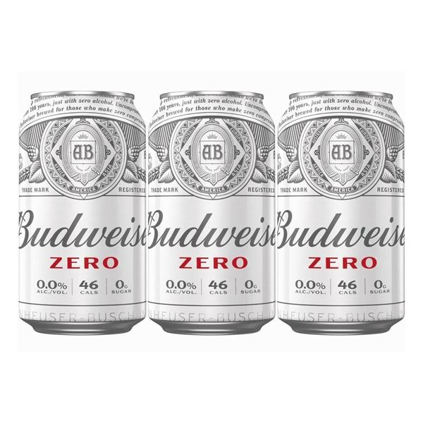 Budweiser Zero 24 x 330ml Cans Per Pack, Alcohol-Free Beer