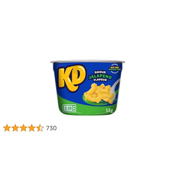 Kraft Dinner Jalapeno Flavour Microwavable Macaroni 4 x 10 x 58g