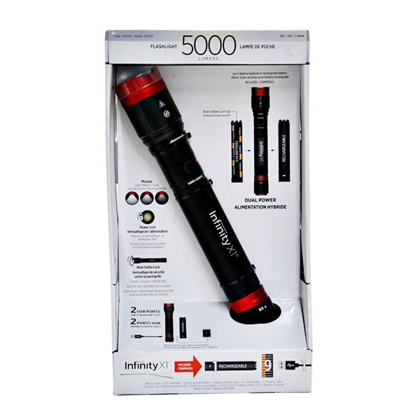 Infinity X1 Rechargeable Flashlight with Multiple Light Modes