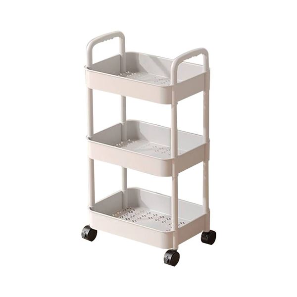 Utility Cart with Three Shelves and Casters