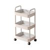 Image 1 : Utility Cart with Three Shelves and Casters