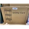 Image 2 : Utility Cart with Three Shelves and Casters
