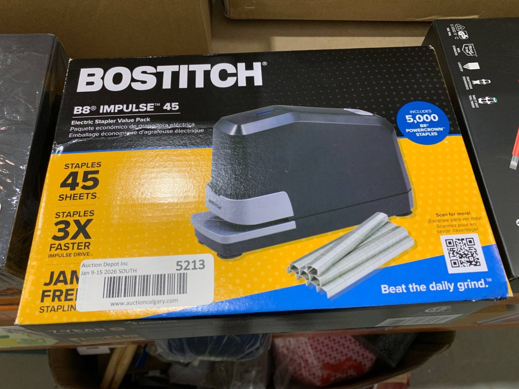 Bostitch B8 Impulse 45 Heavy Duty Stapler with Staples