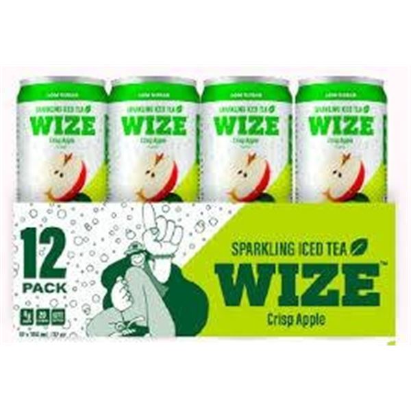 Wize Iced Tea Sparkling, Apple Flavor, 12-Can Case