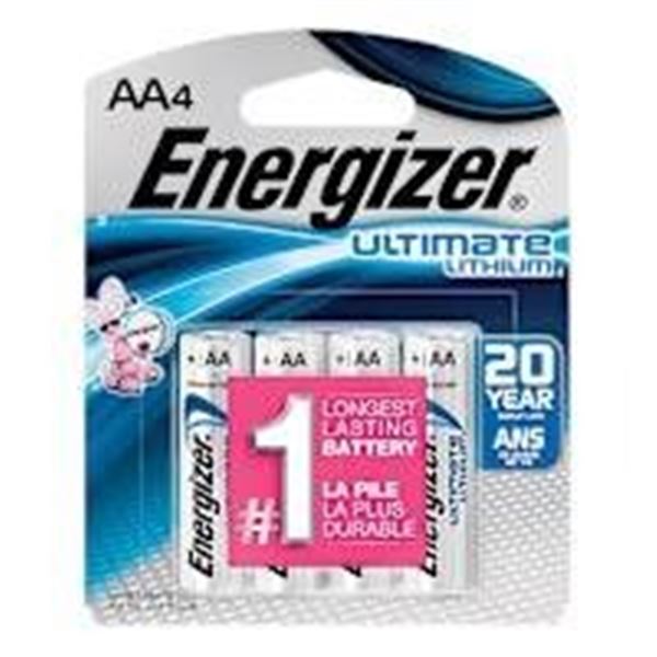 Energizer Ultimate Lithium AA Batteries 20-Year Shelf Life (4 Packs of 4 Batteries)
