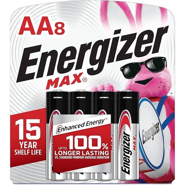 Energizer MAX AA Alkaline Batteries, (3 Packs of 8 Batteries)