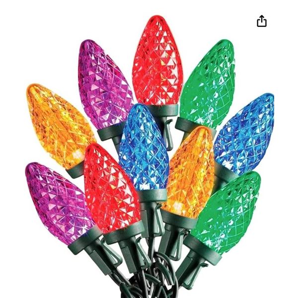 Sylvania Stay-Lit LED C9 Lights, 2 Sets of 50 Multicolor Bulbs