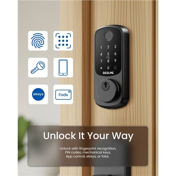 Desloc B200 Smart Fingerprint Deadbolt Lock