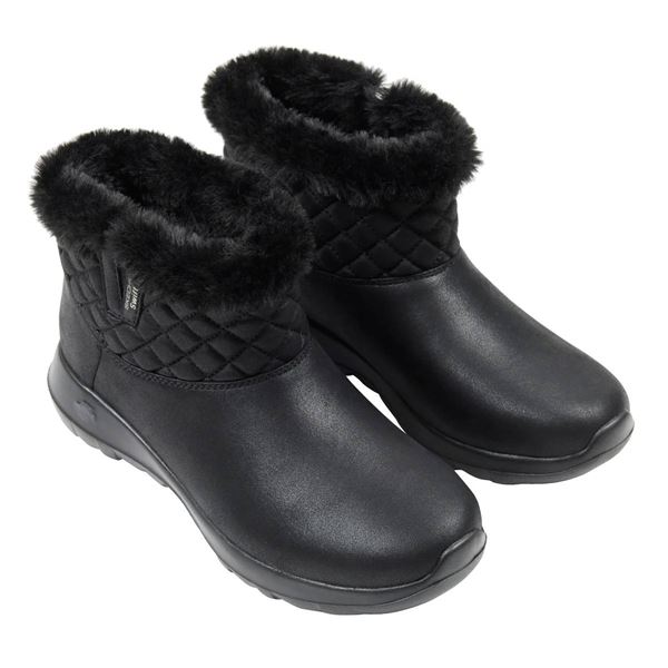 Skechers Women’s Quilted Black Ankle Boots, Size 11