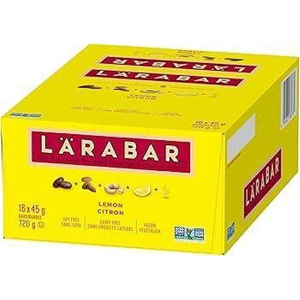 LARABAR Lemon Bars 2 x 16 x 45g Box of Fruit and Nut Energy Bars
