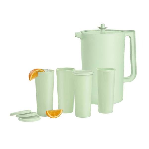 Tupperware Heritage Pitcher and 4-Tumbler Set with Lids, 3.8L (1 Gal)