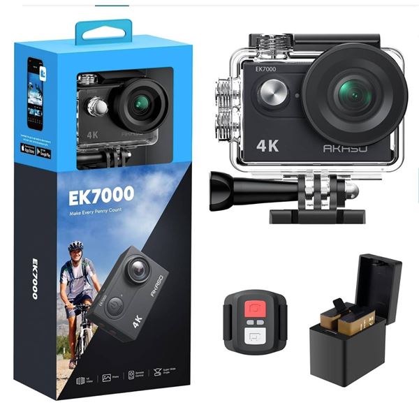 AKASO EK7000 4K30FPS 20MP WiFi Action Camera with EIS Ultra HD 131FT Waterproof Underwater Camera Re