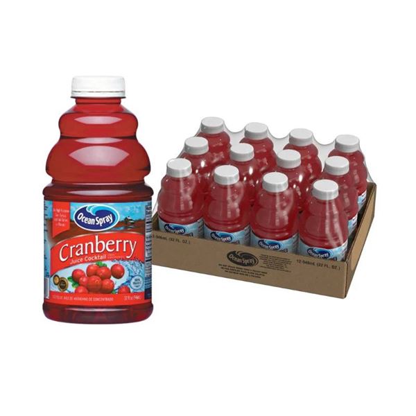 Ocean Spray Cranberry Juice, 12-Pack, 32 oz Bottles
