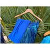 Image 10 : Qty 6 Blue and Green Metallic Artificial Grass Hula Skirts
