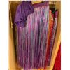 Image 4 : Qty 11 Metallic Fringe Artificial Hula Dance Skirts, Misc Colors