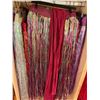 Image 9 : Qty 11 Metallic Fringe Artificial Hula Dance Skirts, Misc Colors