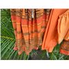 Image 4 : Qty 13 Orange Patterned Costume Pieces: Skirts, Slips & Tops